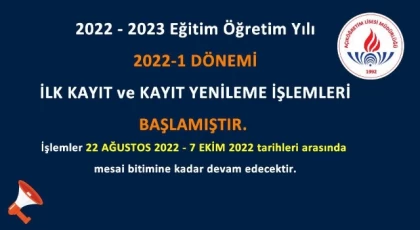 Açık Öğretim Lise Kayıtları ve Yenileme İşlemleri Başladı